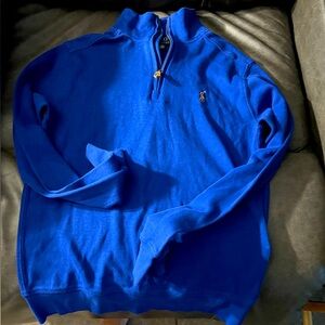 Royal Blue Boys 3/4 zip Polo Top